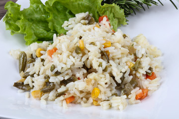 Rice with vegetables