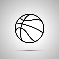 Basketball ball simple black icon