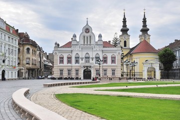 Main square of Timisoara old town, Romania