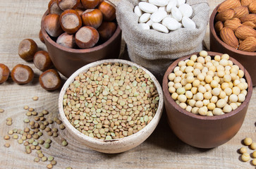 Natural products containing plant proteins.