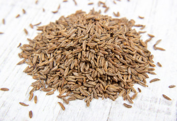 Close up of cumin seeds. Spice.