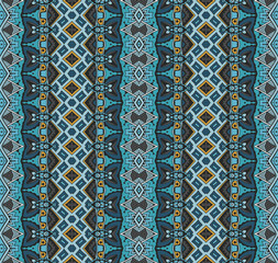 Folk ornamental textile seamless pattern