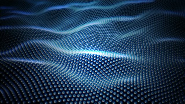 Blue waves. Abstract moving background.