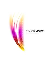 Blurred vector wave design elements