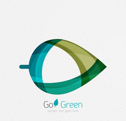 Green concept, geometric design eco leaf