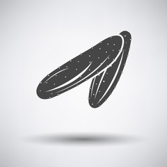 Cucumber icon on gray background