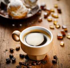Coffee hot and aromatic