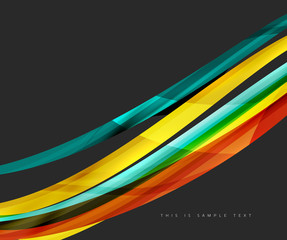 Wavy glossy futuristic swirl