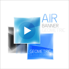 Air glossy square composition