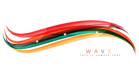 Colorful stripes wave composition, business template