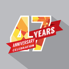 47th Years Anniversary Celebration Design.