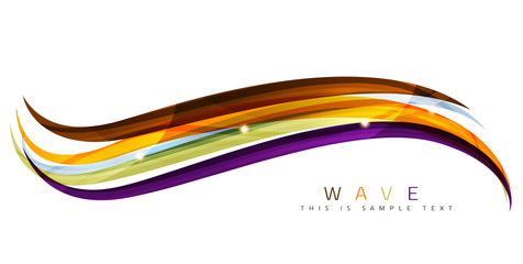 Colorful stripes wave composition, business template