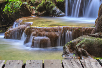 Naklejka premium Waterfall in the tropical forest