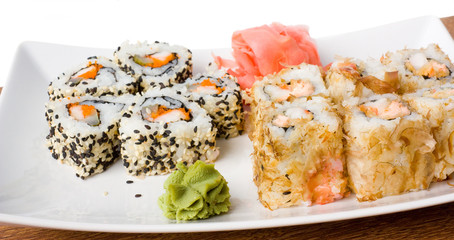 Traditional Japanese food sushi