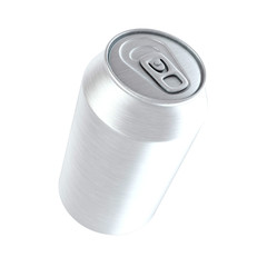 Beer and soda can isolated on white background