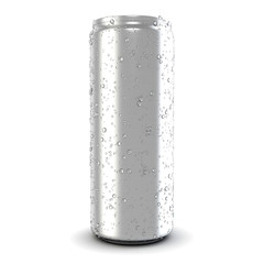 Beer and soda can isolated on white background