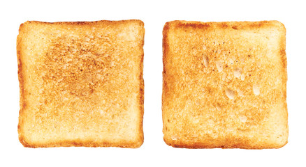 Toast isolated on white
