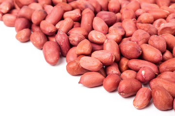 peeled peanut isolated on a white background