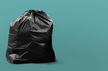Garbage Bag Isolated / Garbage Bag Isolated on Green Blue Background