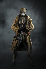 Naklejka premium studio shot of nuclear survivor