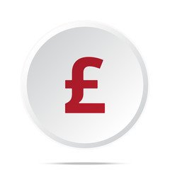 Red Pound icon on white web button