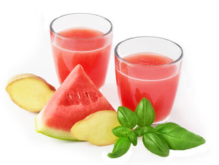 Smoothies - Wassermelone mit Ingwer und  Basilikum