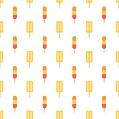Colorful flat design ice cream seamless pattern background.