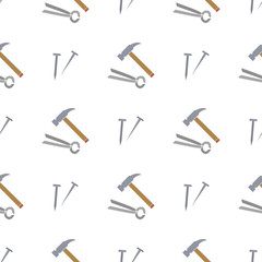Seamless pattern with blacksmith tools for your design