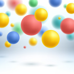 Abstract colorful spheres background vector illustration.