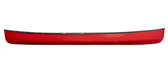 red tandem canoe isolated