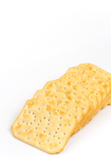 Crisp cookies isolated over white background