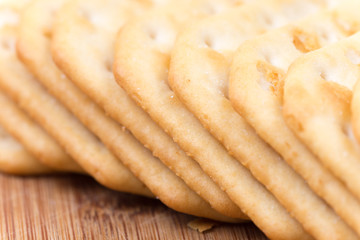 Cheese snacks on the wooden board