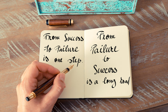 Handwritten quote as inspirational concept image