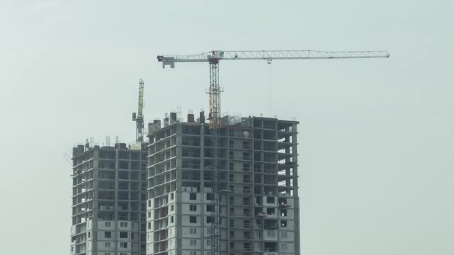 Construction time lapse stock footage Minsk, Belarus