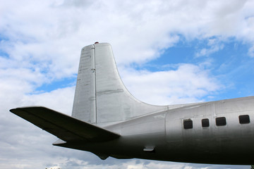 Fototapeta na wymiar old metal aircraft