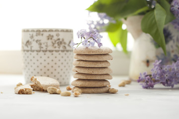 biscuits. selective focus