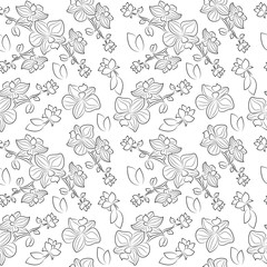 Seamless pattern. Floral decorative elements. Perfect for printing on fabric or paper