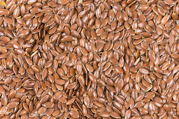 Flax seeds background copy space