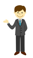 案内するビジネスマン