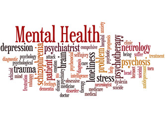 Mental health, word cloud concept 7