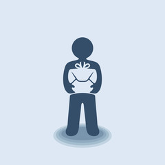 Delivery Man Vector Icon
