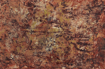 Oil painting vintage dark brown abstract background. Palette knife oil paint. Art concept.