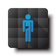 Flat Liver icon on black app button with drop shadow