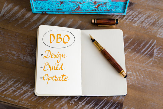 Business Acronym DBO as Design Build Operate