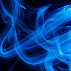 blue smoke random curved lines background