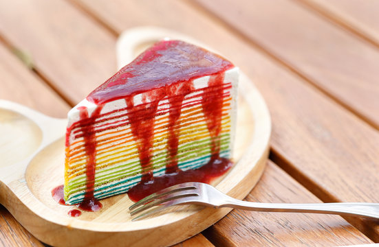 crepe cake rainbow