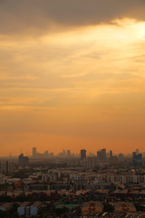 Naklejka na ściany i meble Bangkok view at Krung Thep Maha Nakhon