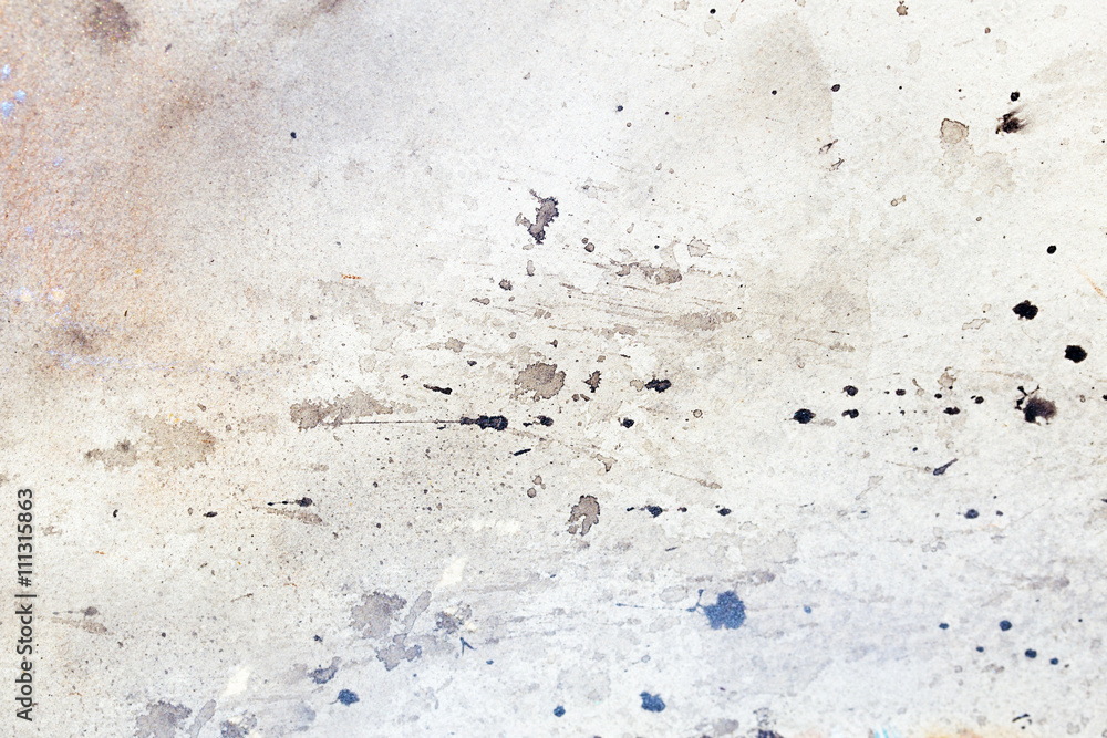 Poster abstract painting with blurry and stained structure.