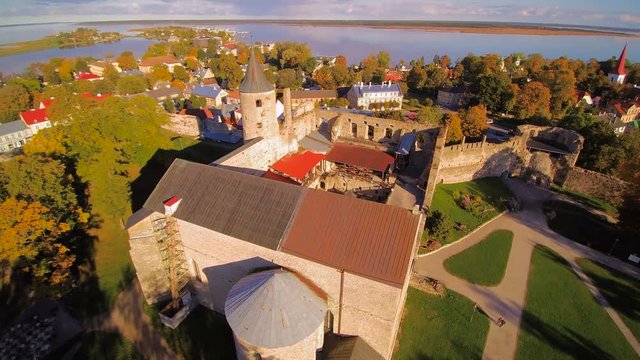 The old medieval castle spot in Haapsalu. Tourists likes to tour around the small town in Haapsalu