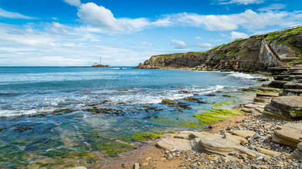 Obraz premium Collywell Bay on the Northumberland coast, England